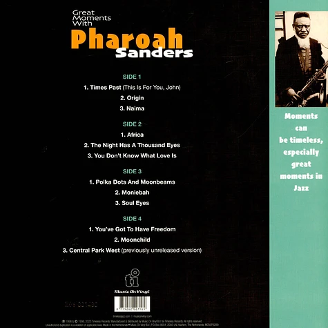 Pharoah Sanders - Great Moments With