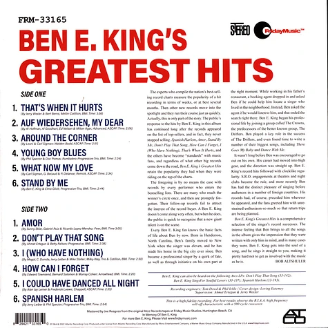 Ben E. King - Greatest Hits - Stand By Me Red Vinyl Edition