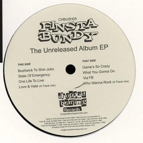 Finsta Bundy - The Unreleased Album EP