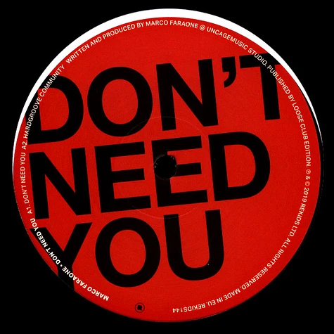 Marco Faraone - Don't Need You