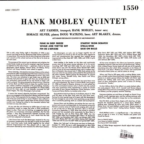 Hank Mobley - Hank Mobley Quintet