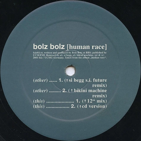 Bolz Bolz - Human Race