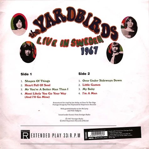 The Yardbirds - Live In Sweden 1967 140g Splatter Vinyl Edition