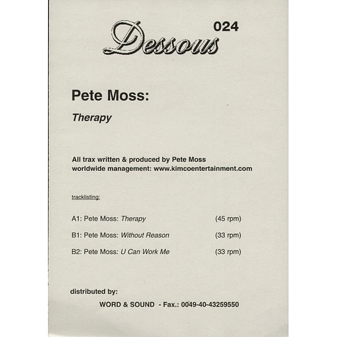 Pete Moss - Therapy