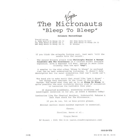 The Micronauts - Bleep To Bleep