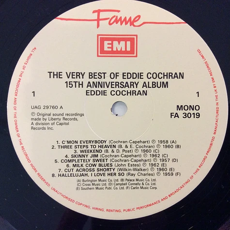 Eddie Cochran - The Very Best Of Eddie Cochran
