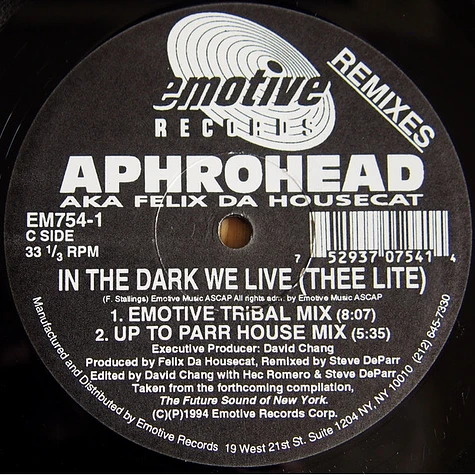 Aphrohead - In The Dark We Live (Thee Lite) (Remixes)