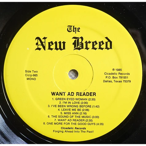 The New Breed - Want Ad Reader