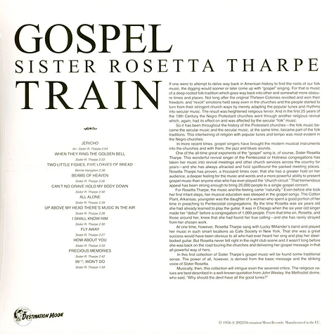 Sister Rosetta Tharpe - Gospel Train Clear Vinyl Edtion