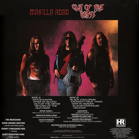 Manilla Road - Out Of The Abyss Black Vinyl Edition