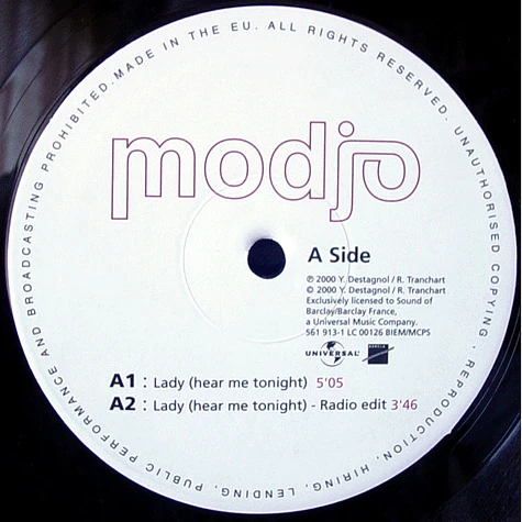 Modjo - Lady (Hear Me Tonight) - Vinyl 12