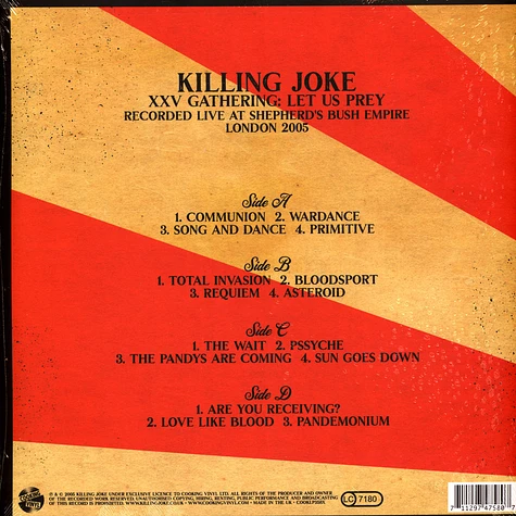 Killing Joke - Xxv Gathering: Let Us Prey Colored Vinyl Edition