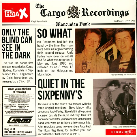 The Hoax - The Cargo Recordings (Record Store Day RSD 2023) (limited heavyweight red vinyl LP)