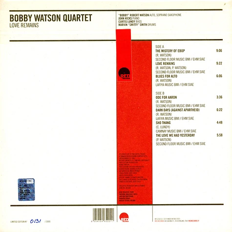 Robert Watson Quartet - Love Remains