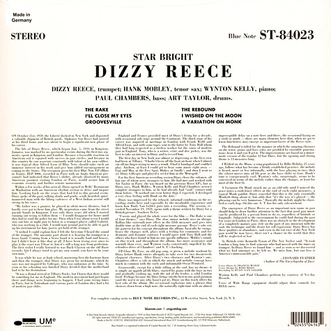 Dizzy Reece - Star Bright Blue Note Classic Vinyl Edition