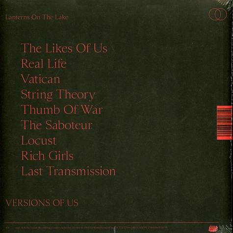 Lanterns On The Lake - Versions Of Us Transparent Orange Vinyl Edition