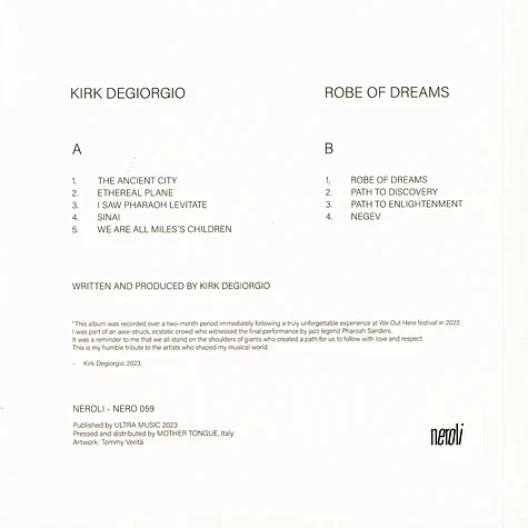 Kirk Degiorgio - Robe Of Dreams