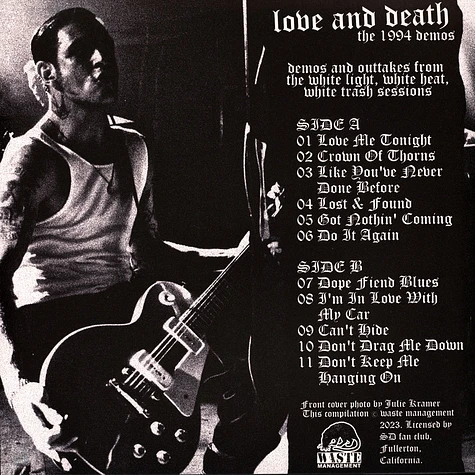 Social Distortion - Love And Death: The 1994 Demos