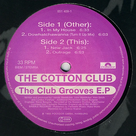Cotton Club - The Club Grooves E.P