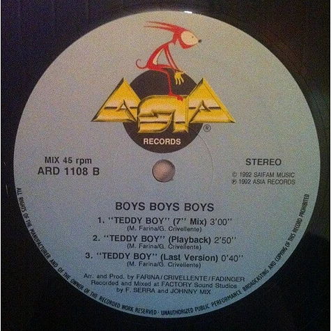 Boys Boys Boys - Teddy Boy