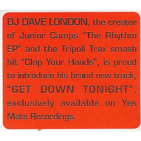 Dave London - Get Down Tonight