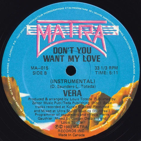 Vera - Don't You Want My Love