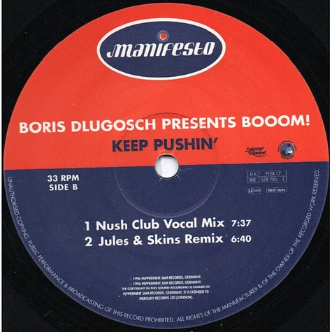 Boris Dlugosch Presents Booom! - Keep Pushin'