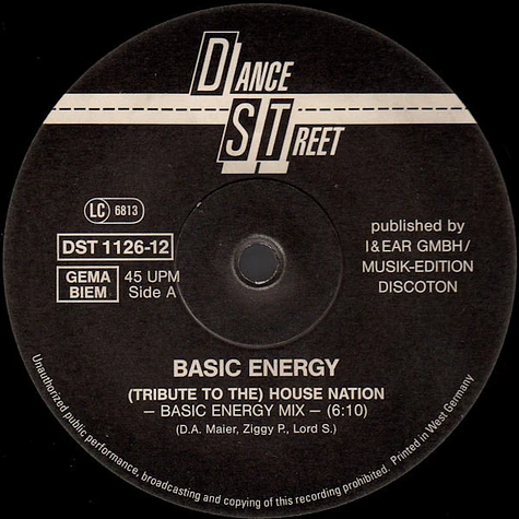 Basic Energy - (Tribute To The) House Nation