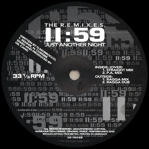 11:59 - Just Another Night (The Remixes)