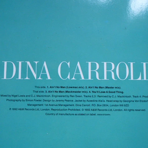 Dina Carroll - Ain't No Man