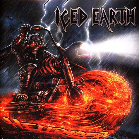 Iced Earth - Hellrider Orange / Yellow / Silver Splatter Vinyl Edition