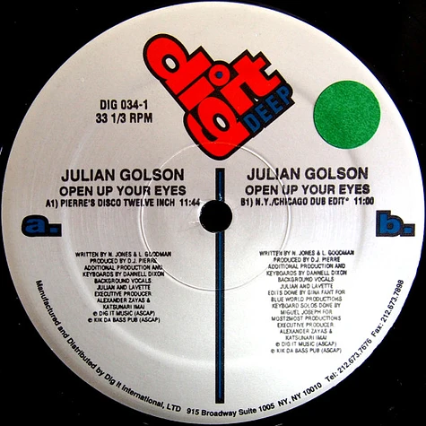 Julian Golson - Open Up Your Eyes