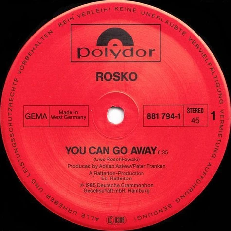 Rosko - You Can Go Away