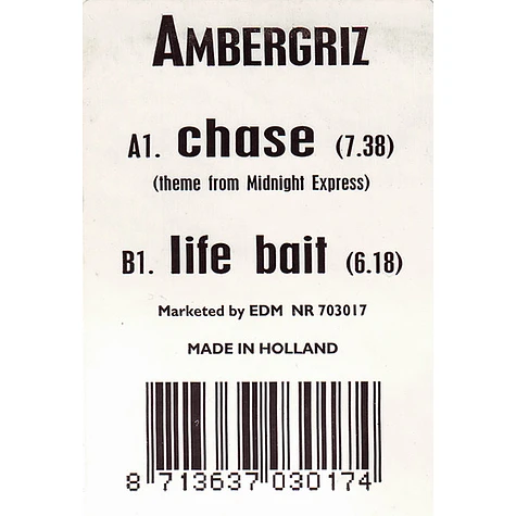 Ambergriz - Chase (Theme From Midnight Express)