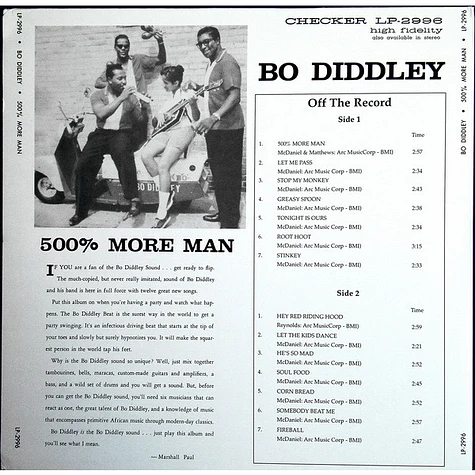 Bo Diddley - 500% More Man