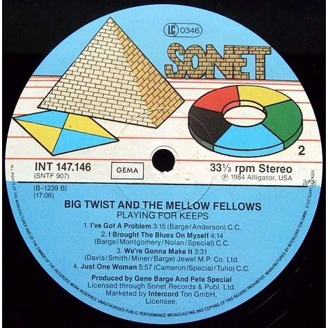 Big Twist And The Mellow Fellows - Playing For Keeps