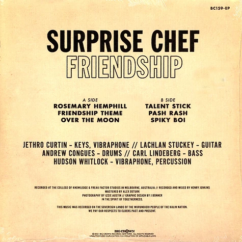 Surprise Chef - Friendship EP Black Vinyl Edition