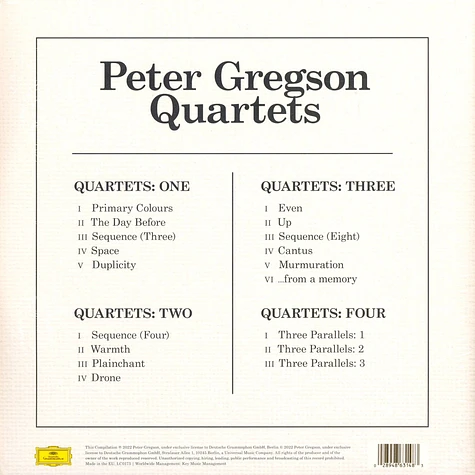 Peter Gregson - Quartets: One-Four