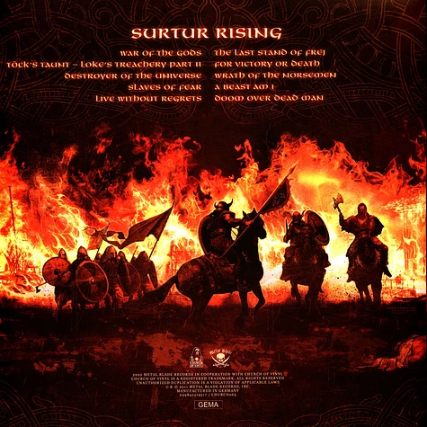 Amon Amarth - Surtur Rising Burgundy & Royal Blue Marbled Vinyl Edition