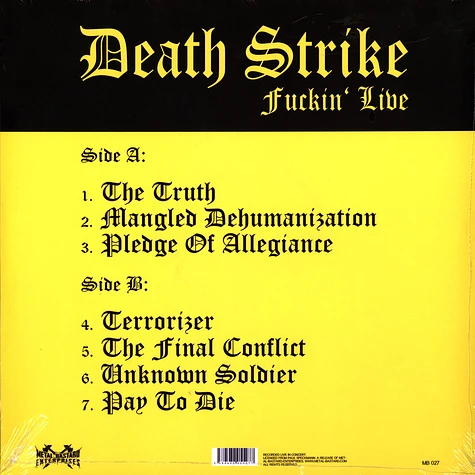 Death Strike - Fuckin' Live