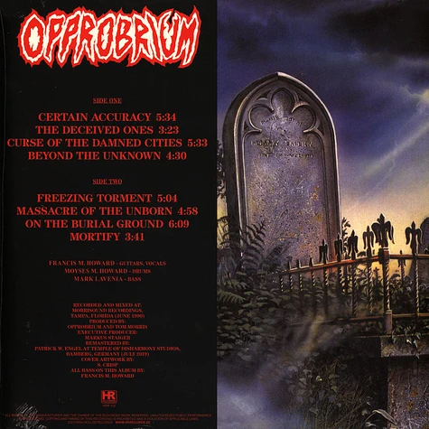 Opprobrium - Beyond The Unknown Splatter Vinyl