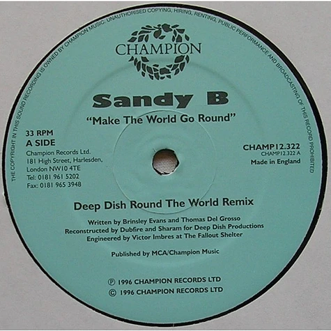 Sandy B - Make The World Go Round