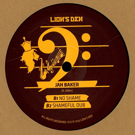 Jah Baker - Higher Regions / No Shame