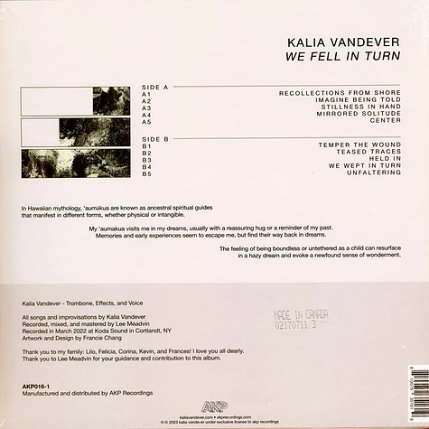Kalia Vandever - We Fell In Turn