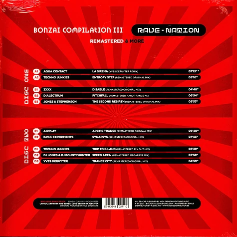 V.A. - Bonzai Compilation III - Rave Nation Blue Vinyl Edition