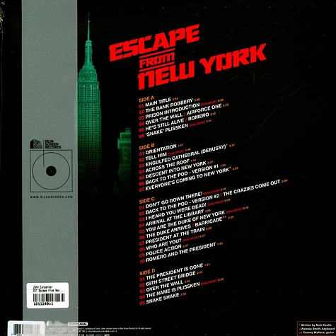 John Carpenter - OST Escape From New York Transparent Red Vinyl Edition