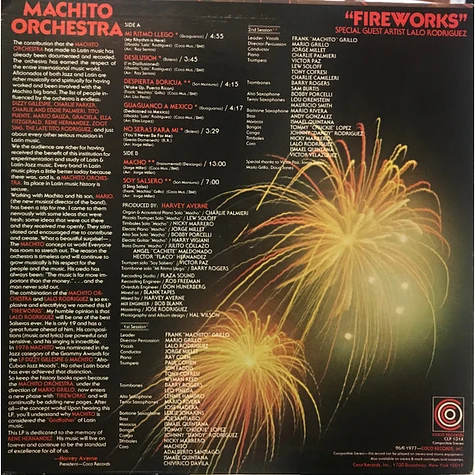 Machito And His Orchestra Special Guest Artist Lalo Rodriguez - Fireworks
