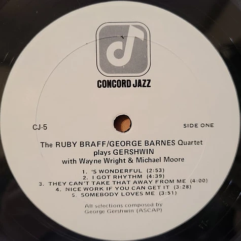 Ruby Braff / George Barnes Quartet - Plays Gershwin