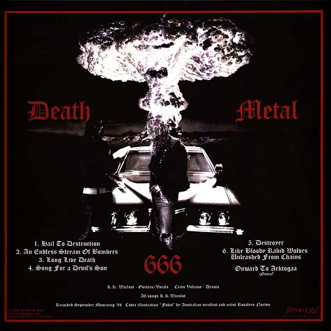 Destroyer 666 - Six Songs With The Devil Black Vinyl Edition