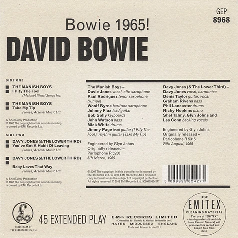 David Bowie - Bowie 1965!